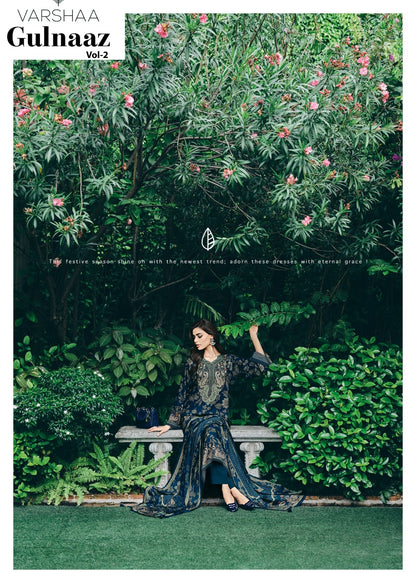 Gulnaaz Vol 2 Varsha Fashions Viscose Muslin Pant Style Suits Wholesaler