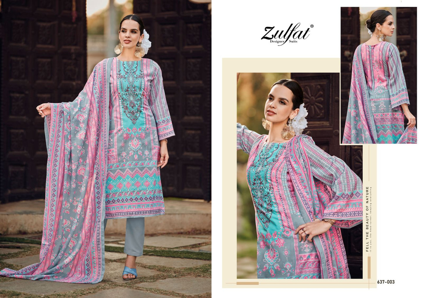 Gulnaaz Vol 2 Zulfat Designer Pure Cotton Pant Style Suits Manufacturer