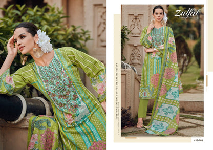 Gulnaaz Vol 2 Zulfat Designer Pure Cotton Pant Style Suits Manufacturer