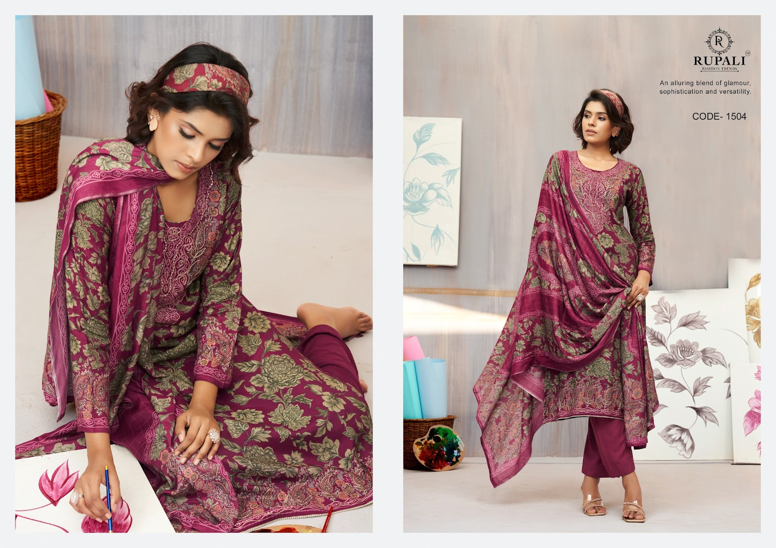 Gulnaaz Vol 3 Rupali Muslin Pant Style Suits Supplier Ahmedabad