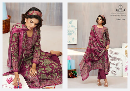 Gulnaaz Vol 3 Rupali Muslin Pant Style Suits Supplier Ahmedabad