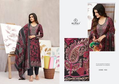 Gulnaaz Vol 3 Rupali Muslin Pant Style Suits Supplier Ahmedabad