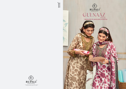 Gulnaaz Vol 3 Rupali Muslin Pant Style Suits Supplier Ahmedabad