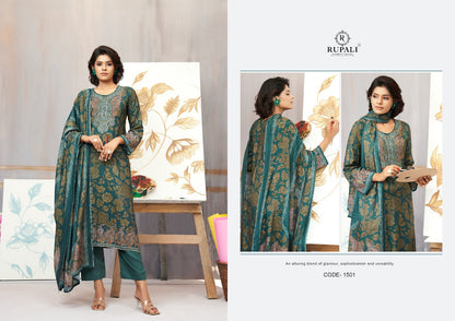 Gulnaaz Vol 3 Rupali Muslin Pant Style Suits Supplier Ahmedabad