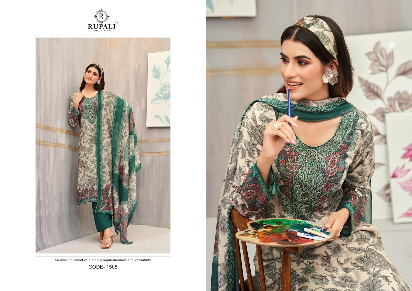 Gulnaaz Vol 3 Rupali Muslin Pant Style Suits Supplier Ahmedabad