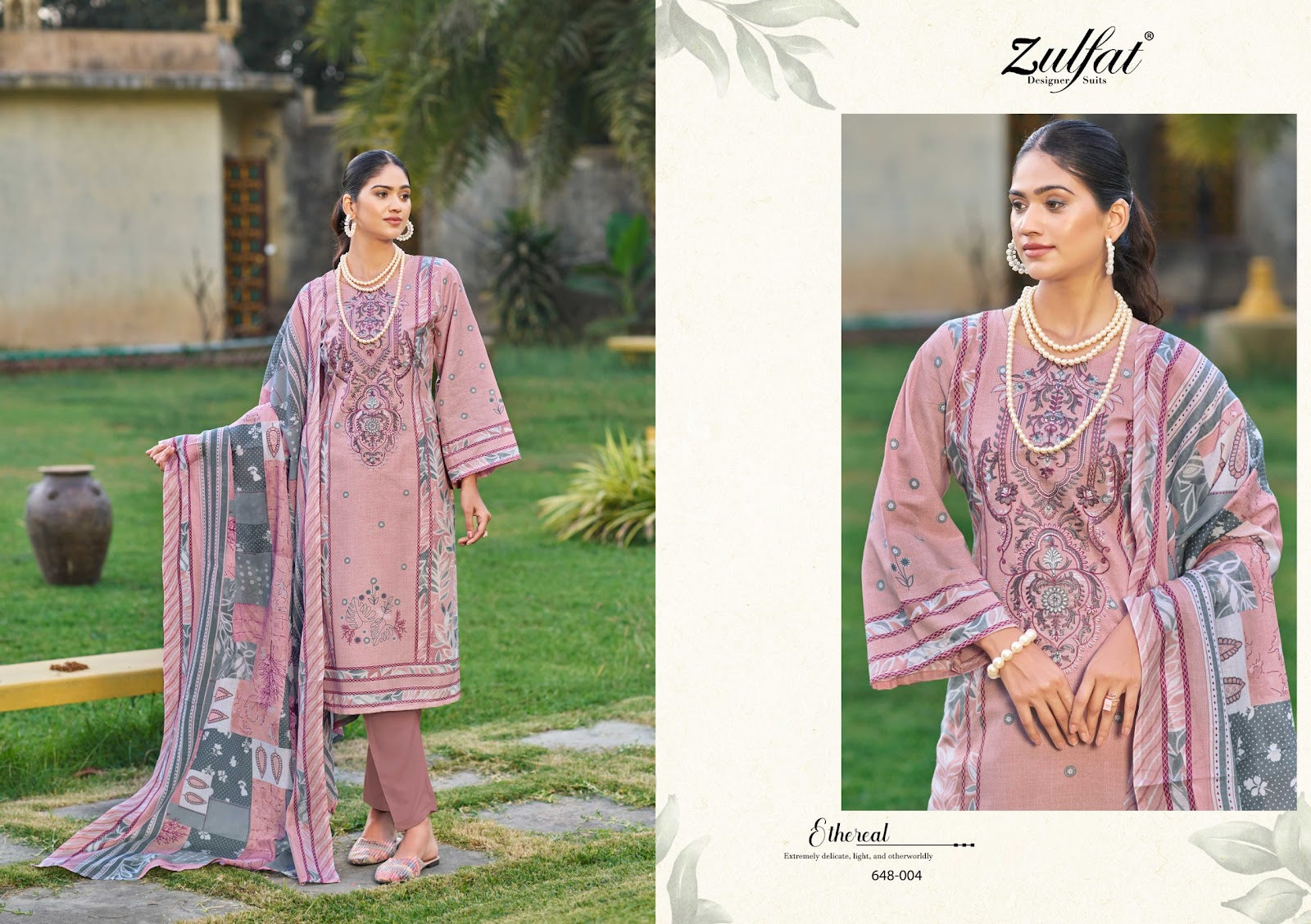 Gulnaaz Vol 3 Zulfat Designer Pure Cotton Pant Style Suits Manufacturer India