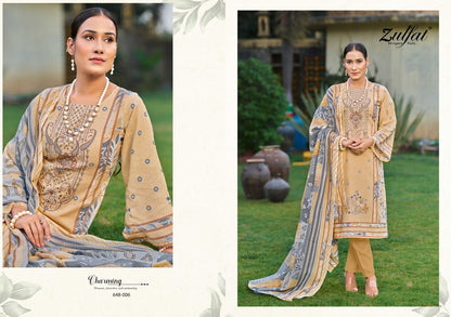Gulnaaz Vol 3 Zulfat Designer Pure Cotton Pant Style Suits Manufacturer India