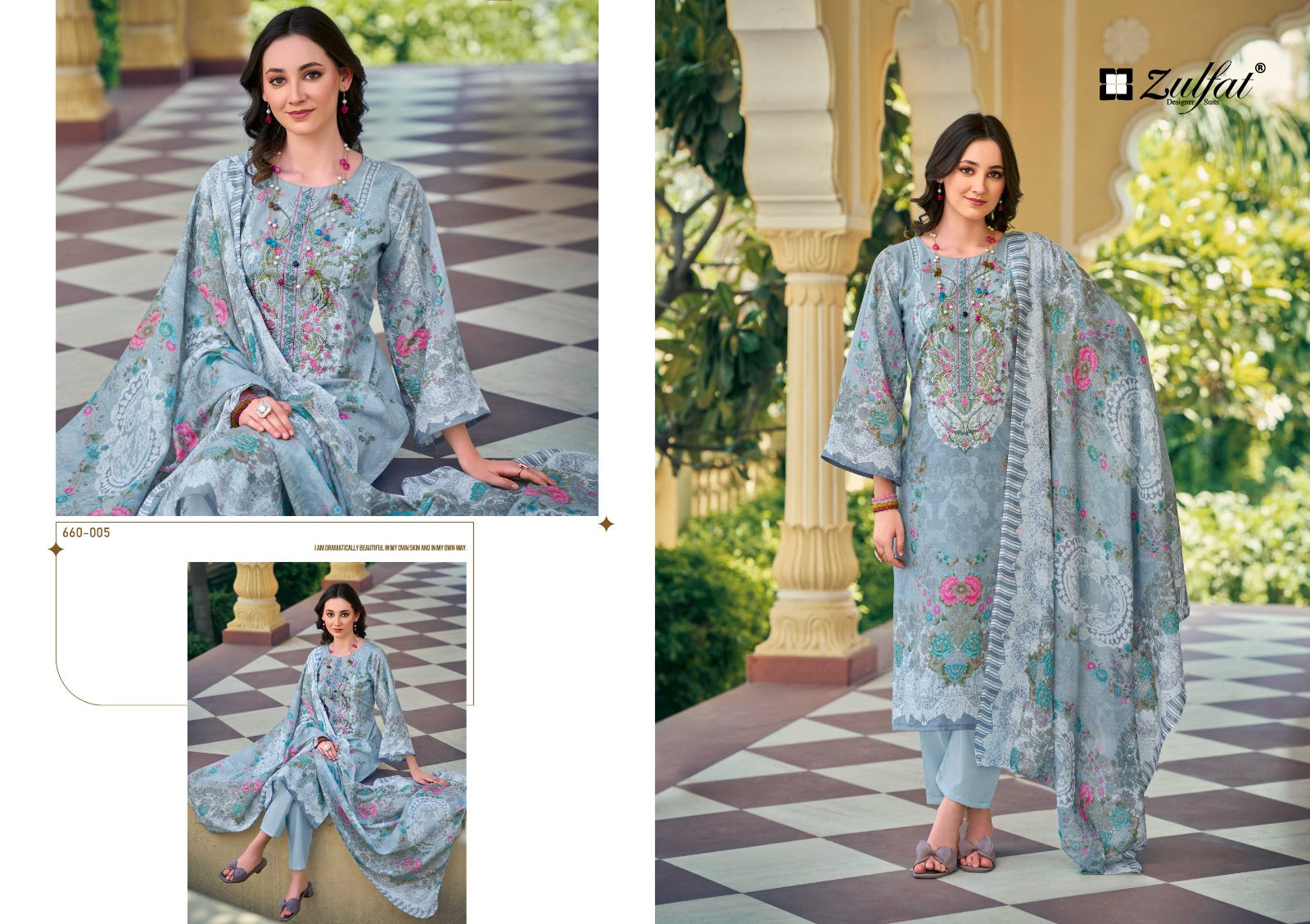 Gulnaaz Vol 4 Zulfat Designer Cotton Karachi Salwar Suits Supplier Gujarat