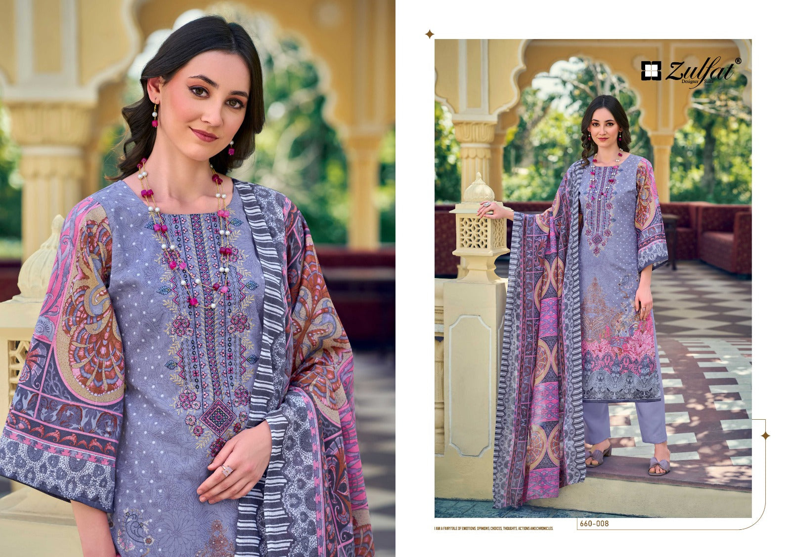 Gulnaaz Vol 4 Zulfat Designer Cotton Karachi Salwar Suits Supplier Gujarat