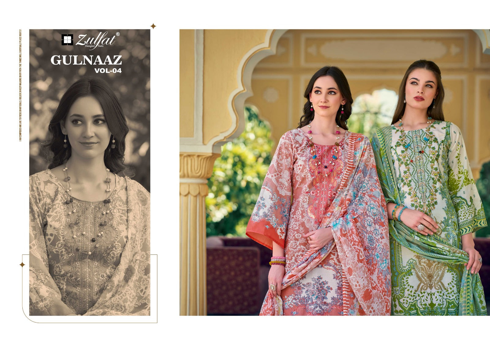 Gulnaaz Vol 4 Zulfat Designer Cotton Karachi Salwar Suits Supplier Gujarat