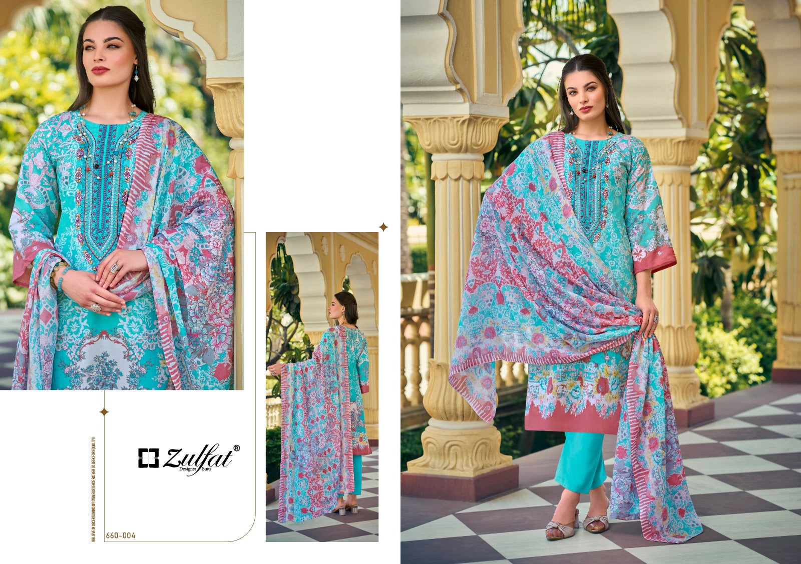 Gulnaaz Vol 4 Zulfat Designer Cotton Karachi Salwar Suits Supplier Gujarat