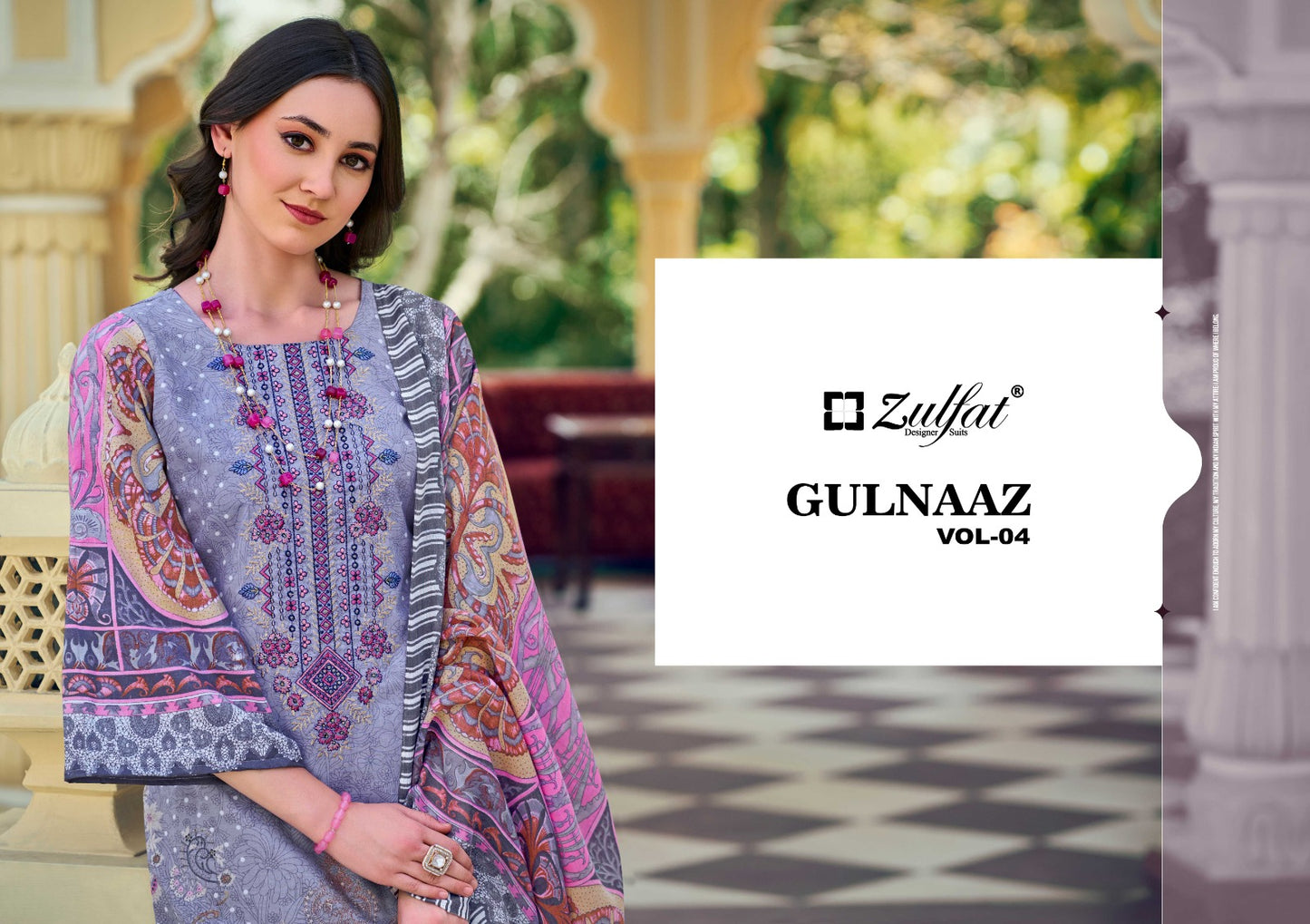 Gulnaaz Vol 4 Zulfat Designer Cotton Karachi Salwar Suits Supplier Gujarat