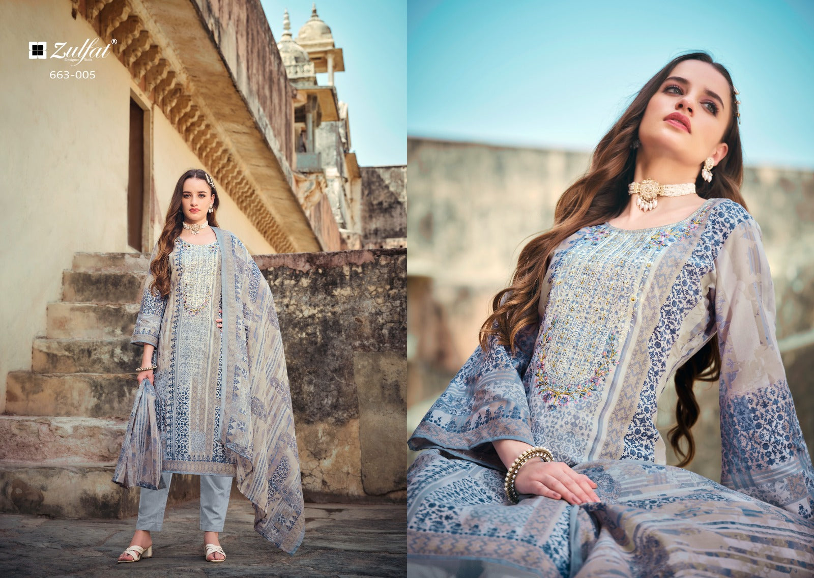 Gulnaaz Vol 5 Zulfat Designer Cotton Karachi Readymade Suits Supplier Gujarat