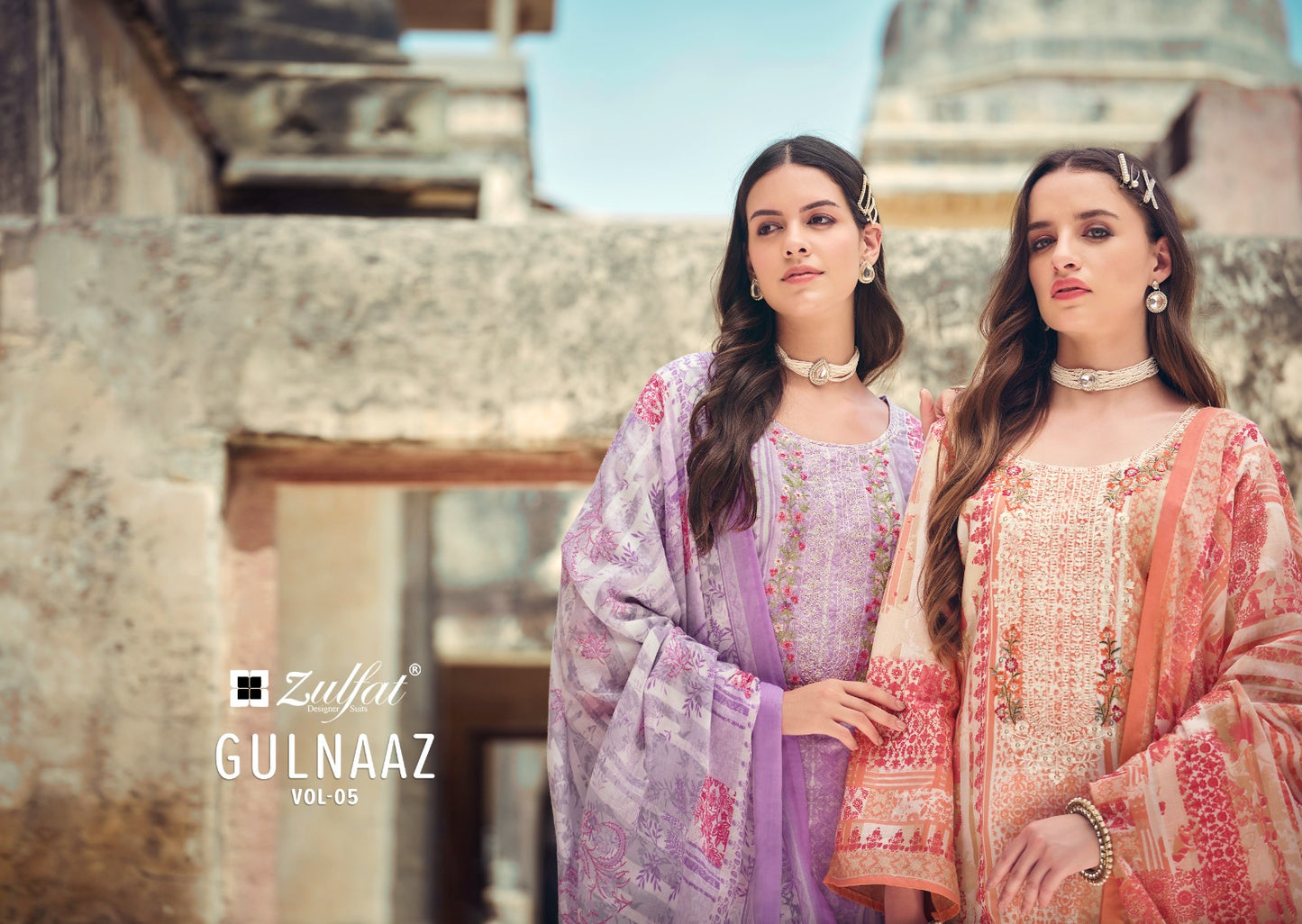 Gulnaaz Vol 5 Zulfat Designer Cotton Karachi Salwar Suits Wholesale Rate