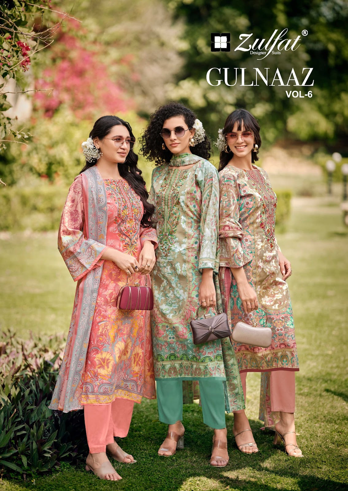 Gulnaaz Vol 6 Zulfat Designer Cotton Karachi Salwar Suits Wholesaler