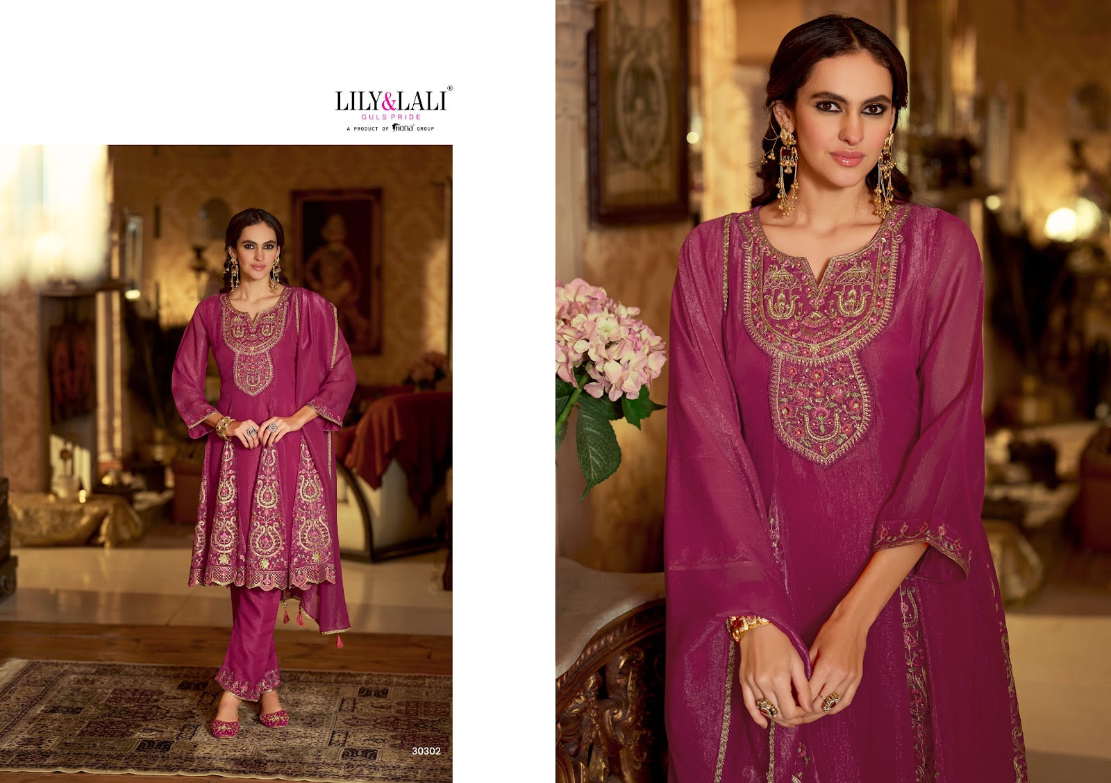 Gulnar Lily Lali Silk Readymade Suits Wholesaler