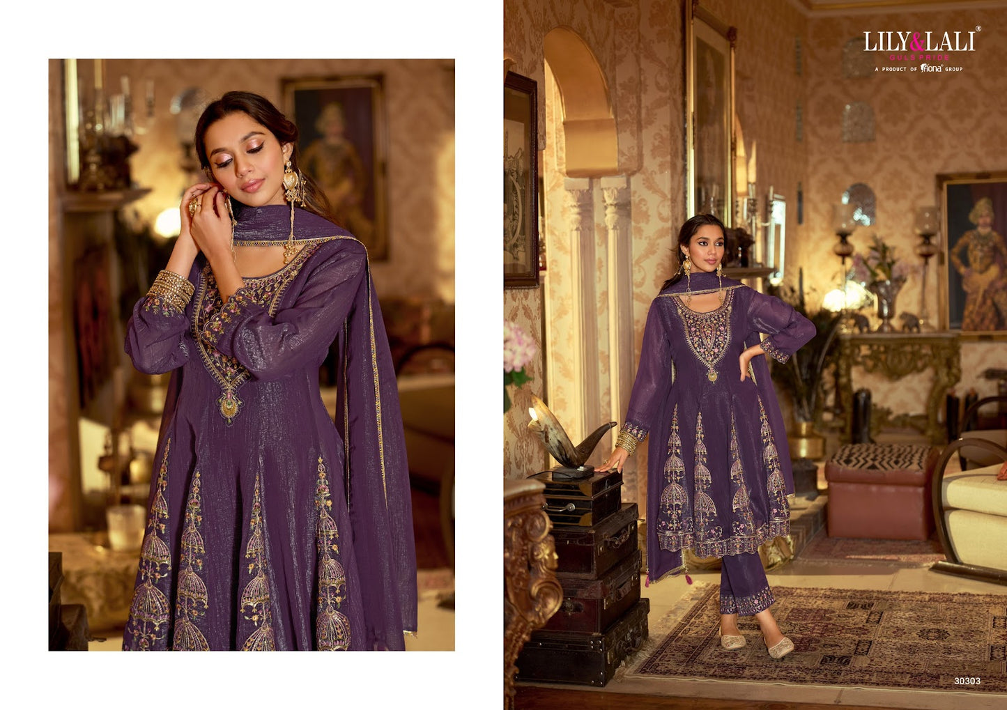 Gulnar Lily Lali Silk Readymade Suits Wholesaler