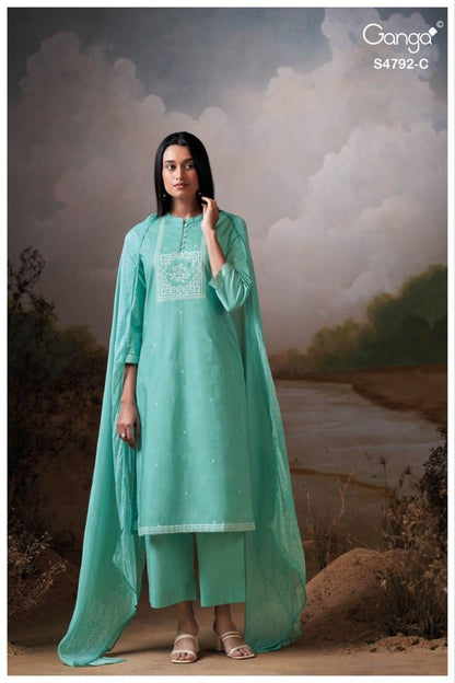 Gulnar S4792 Ganga Cotton Pant Style Suits Supplier