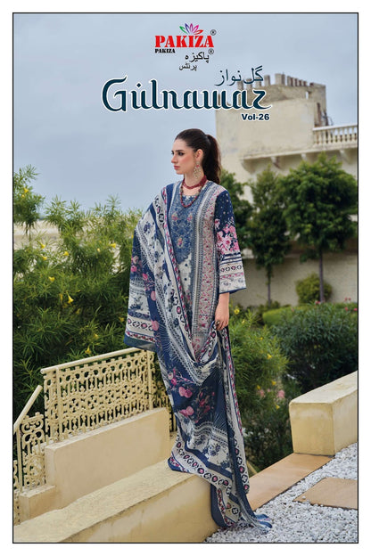 Gulnawaz Vol 26 Pakiza Prints Lawn Cotton Karachi Salwar Suits Wholesale Price