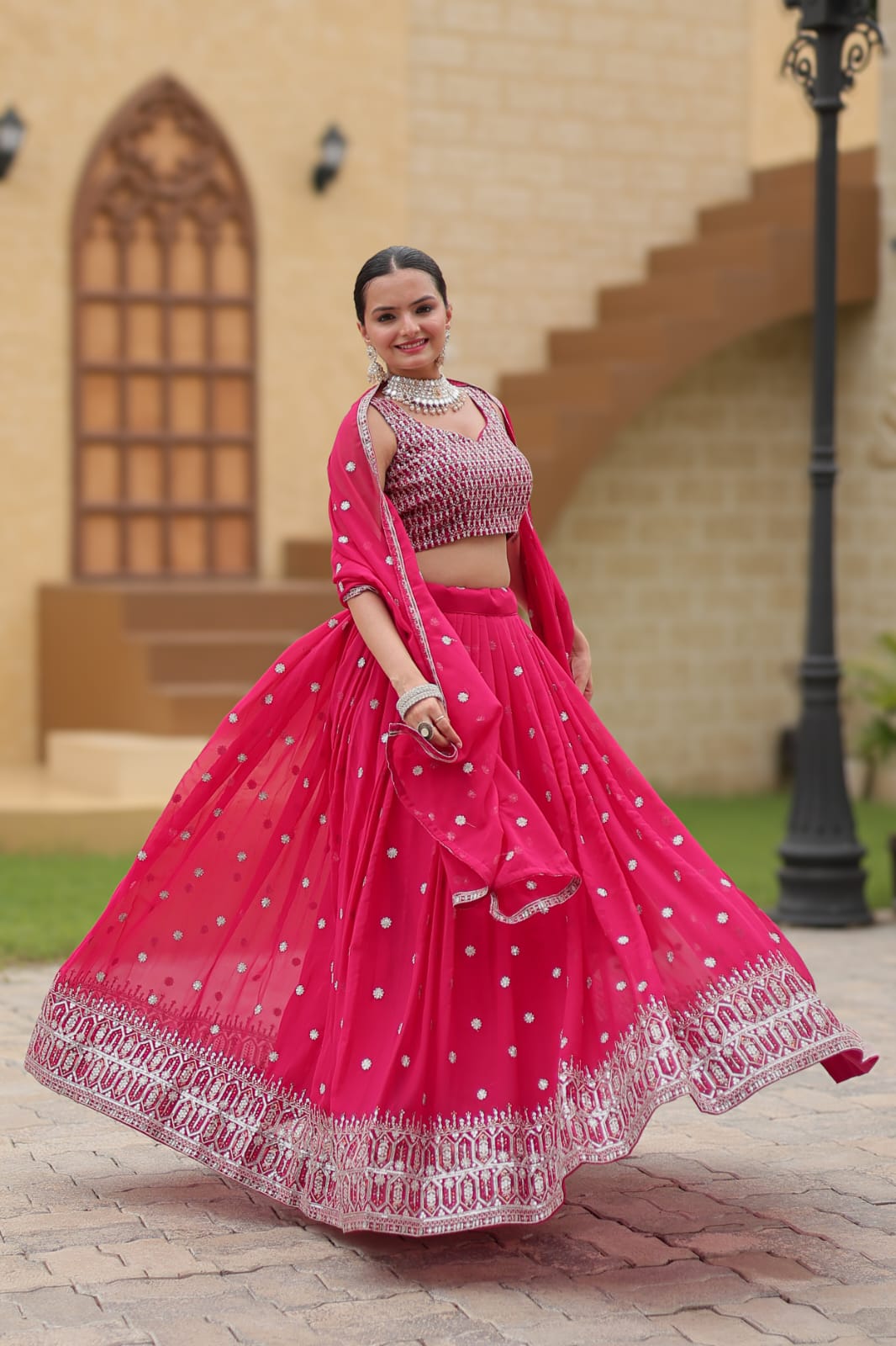 Gulnaz Banwery Fox Georgette Lehenga Choli Exporter