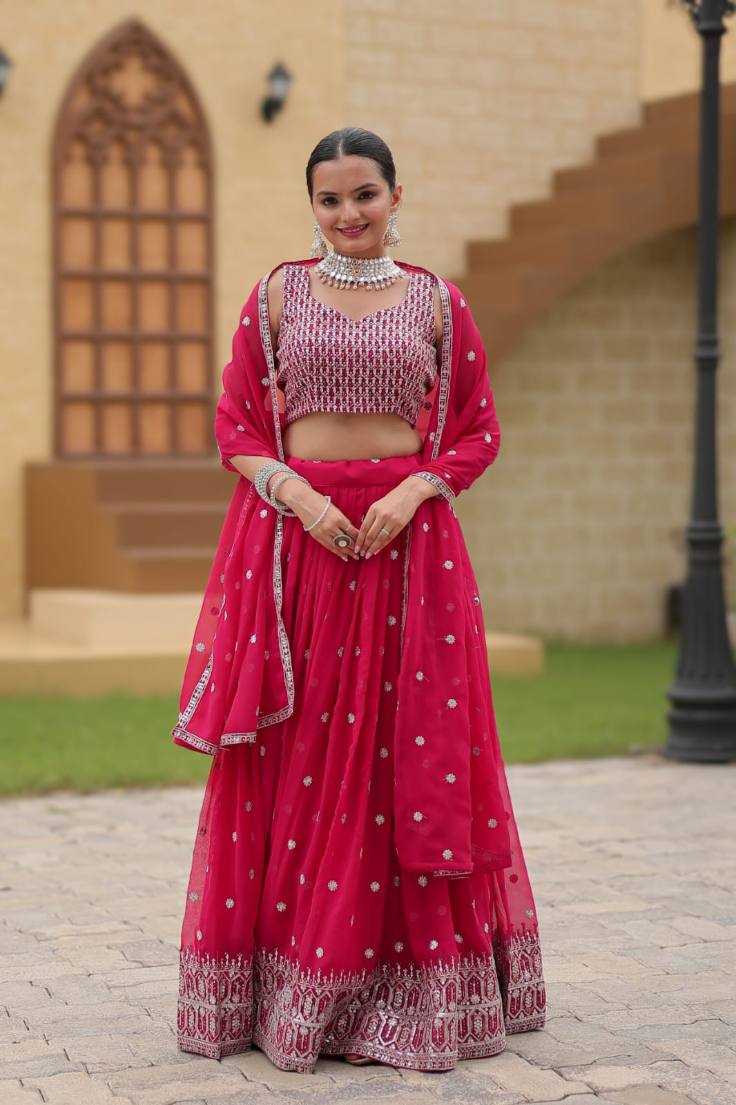 Gulnaz Banwery Fox Georgette Lehenga Choli Exporter