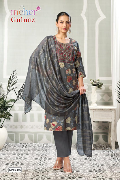 Gulnaz Meher Vertican Readymade Pant Style Suits Exporter India
