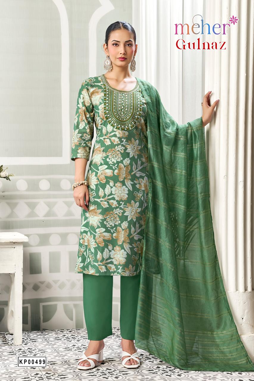Gulnaz Meher Vertican Readymade Pant Style Suits Exporter India