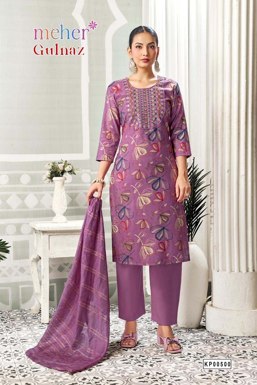 Gulnaz Meher Vertican Readymade Pant Style Suits Exporter India
