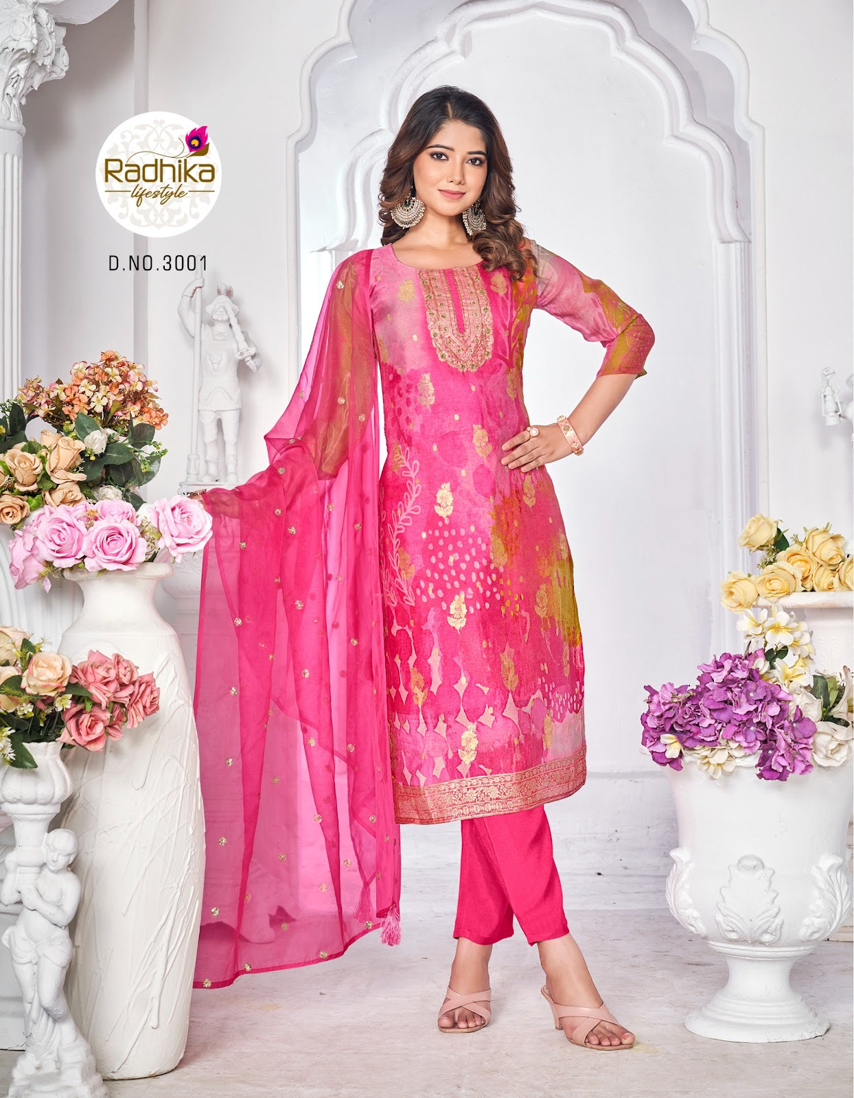 Gulnaz Vol 3 Radhika Lifestyle Organza Readymade Pant Style Suits Wholesaler India