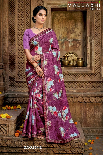 Gulrang Vol 2 Vallabhi Prints Moss Sarees Wholesaler