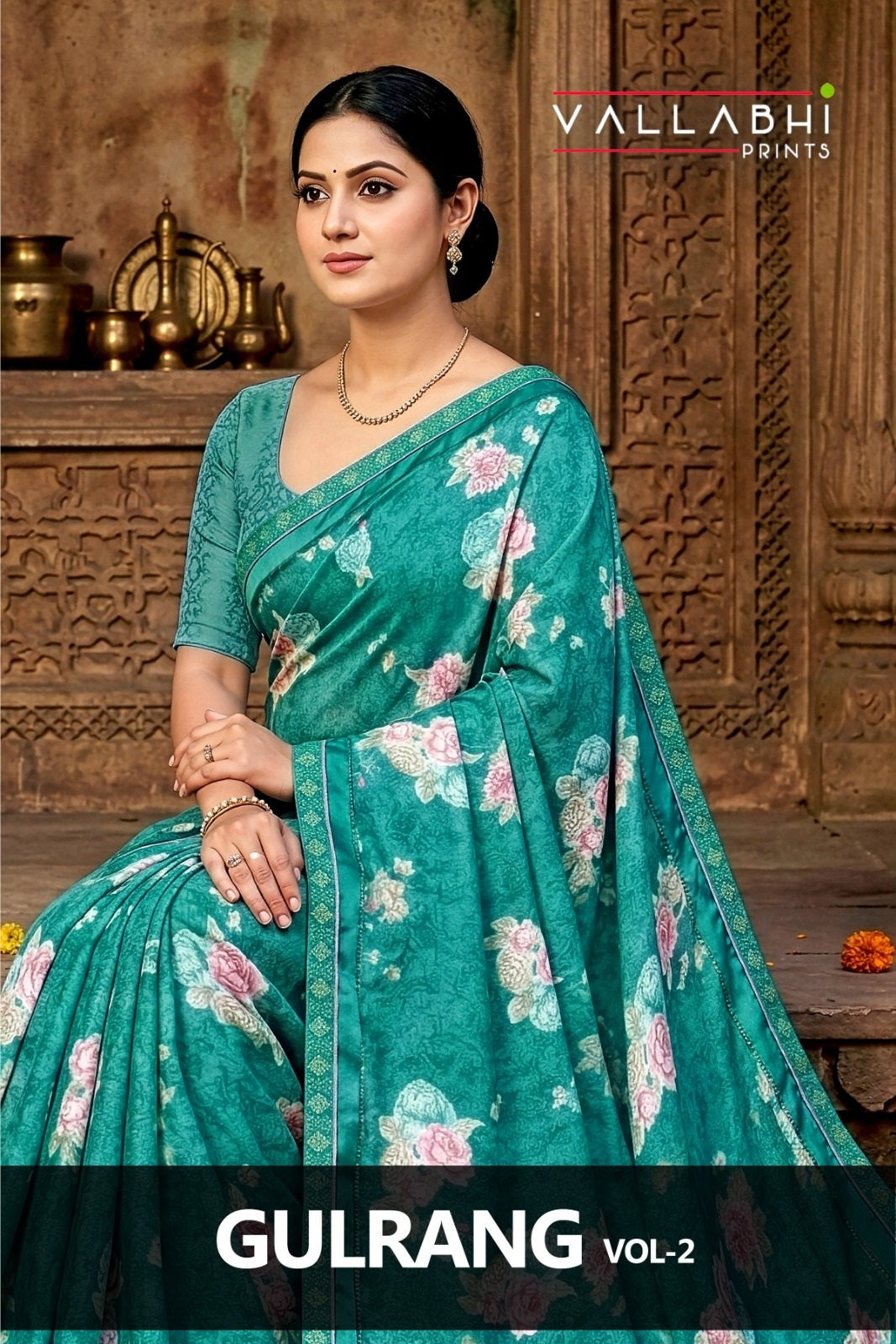 Gulrang Vol 2 Vallabhi Prints Moss Sarees Wholesaler