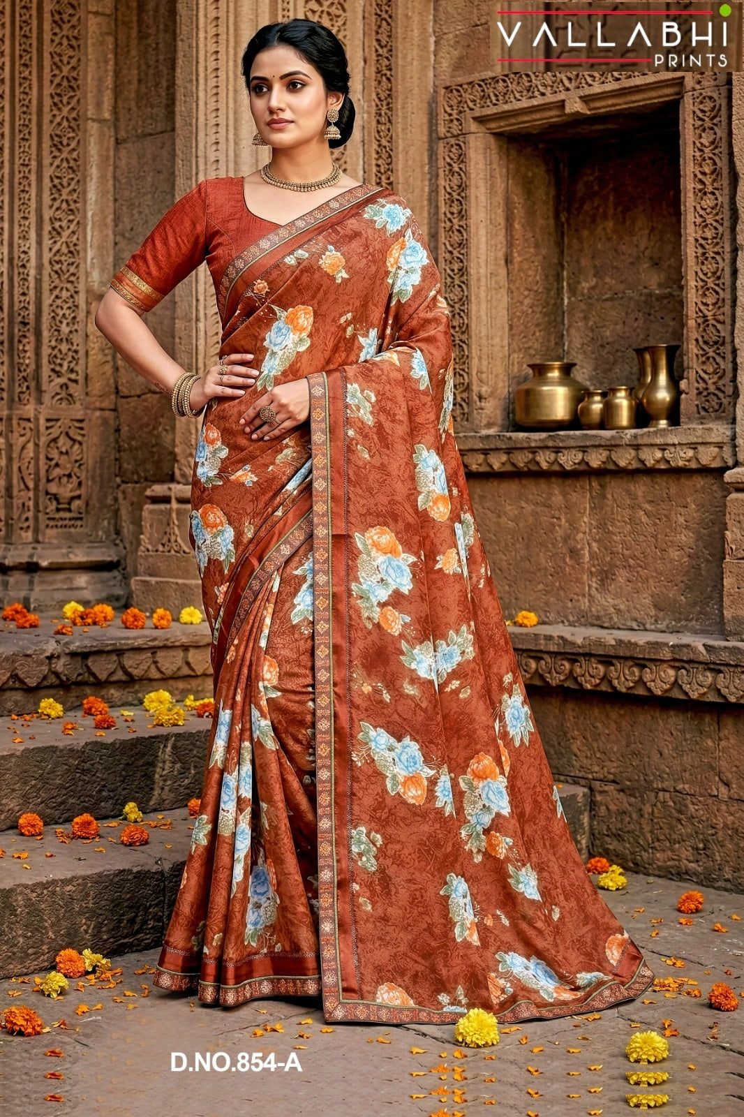 Gulrang Vol 2 Vallabhi Prints Moss Sarees Wholesaler
