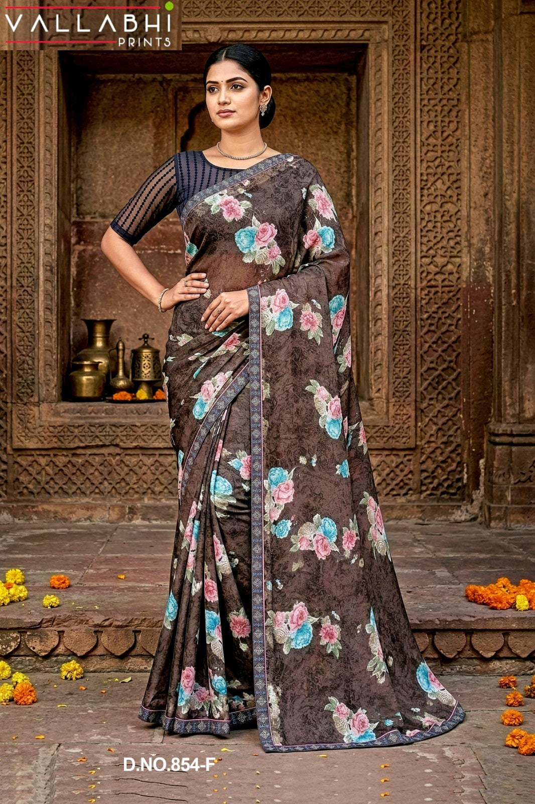 Gulrang Vol 2 Vallabhi Prints Moss Sarees Wholesaler