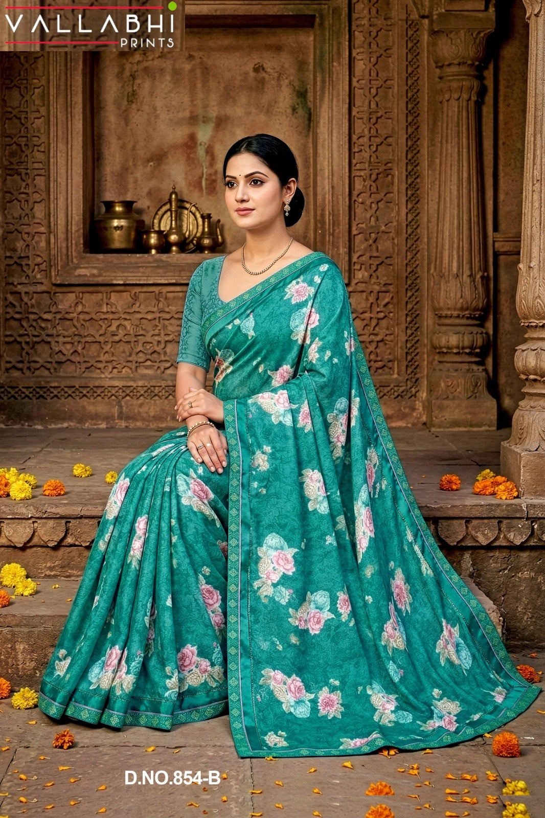 Gulrang Vol 2 Vallabhi Prints Moss Sarees Wholesaler