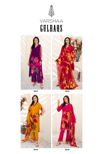 Gulraqs Varshaa Organza Pant Style Suits Supplier Ahmedabad