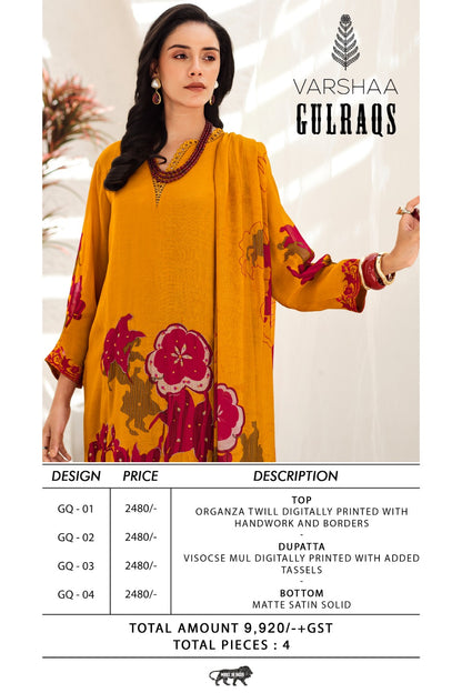 Gulraqs Varshaa Organza Pant Style Suits Supplier Ahmedabad