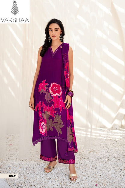 Gulraqs Varshaa Organza Pant Style Suits Supplier Ahmedabad