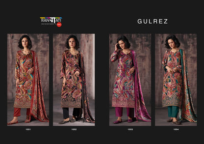 Gulrez Rangati Prints Velvet Suits Manufacturer