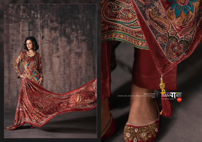 Gulrez Rangati Prints Velvet Suits Manufacturer