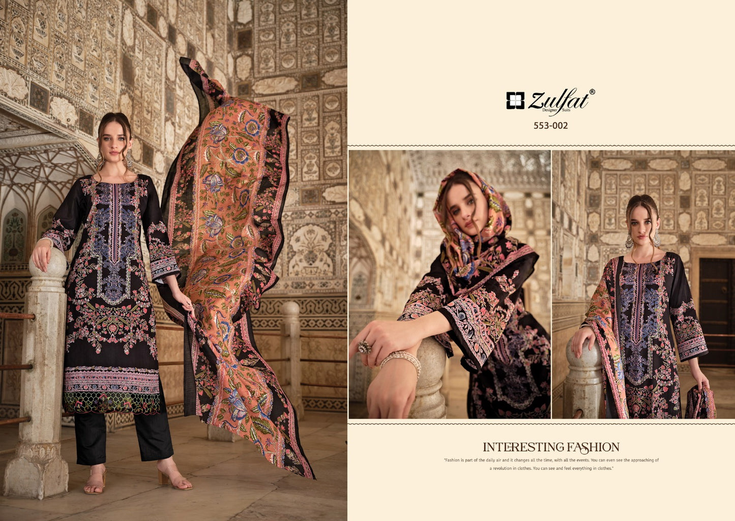 Gulrez Vol 2 Zulfat Designer Pure Cotton Karachi Salwar Suits Wholesale Price