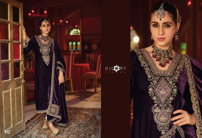 Gulrukh Kilory Velvet Suits Manufacturer India