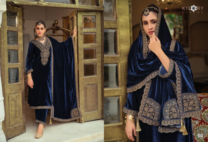 Gulrukh Kilory Velvet Suits Manufacturer India