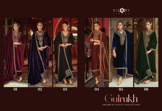 Gulrukh Kilory Velvet Suits Manufacturer India