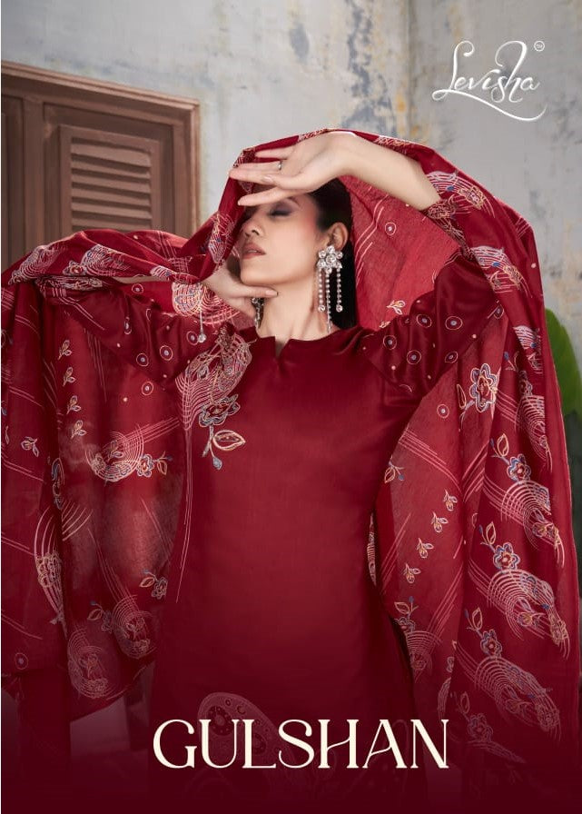 Gulshan Levisha Jam Cotton Karachi Salwar Suits Wholesale Price