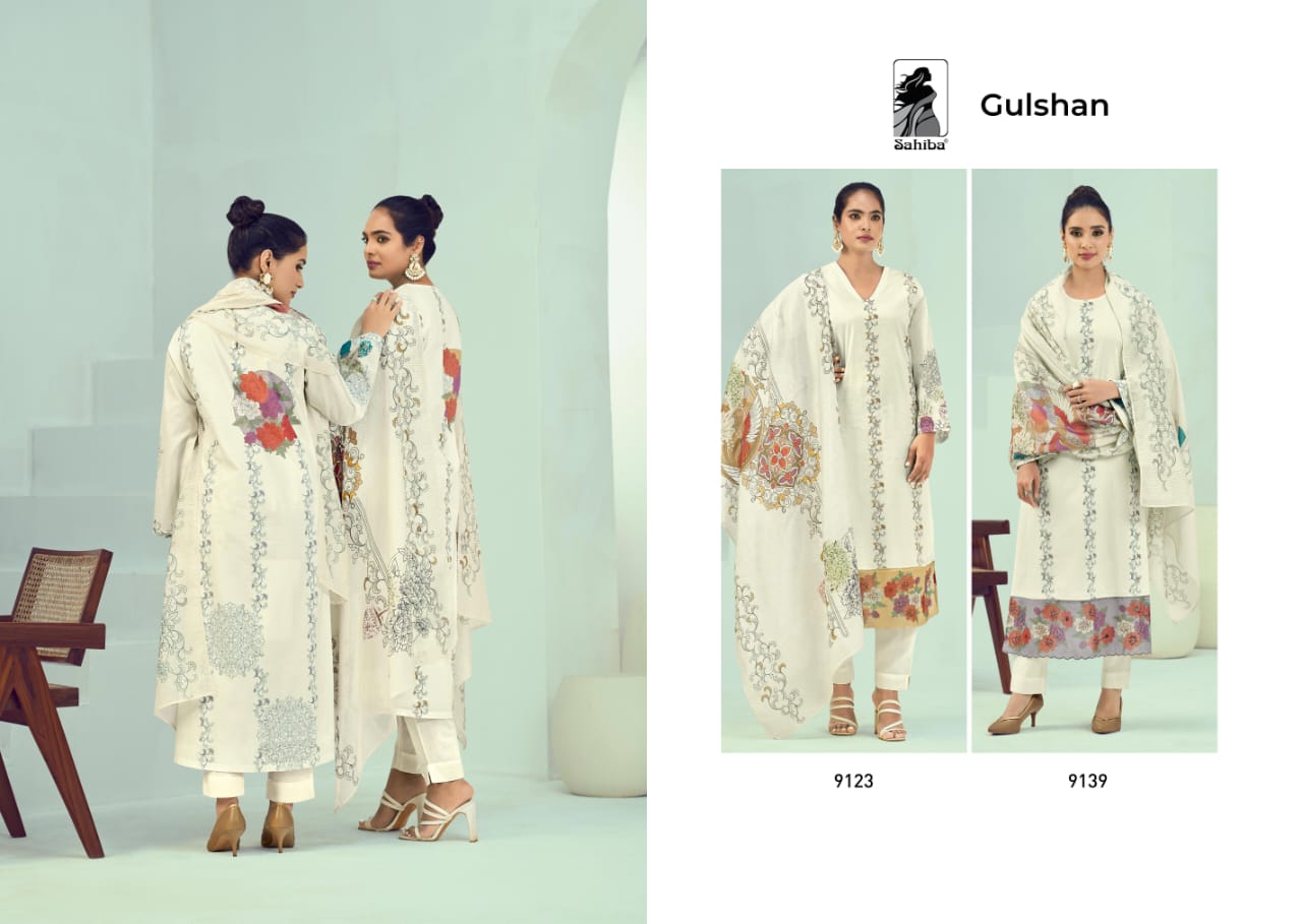 Gulshan Sahiba Cotton Lawn Pant Style Suits