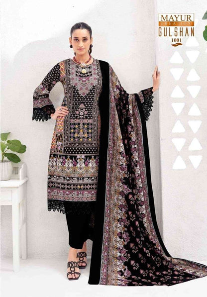 Gulshan Vol 1 Mayur Creation Lawn Cotton Karachi Readymade Suits Exporter India