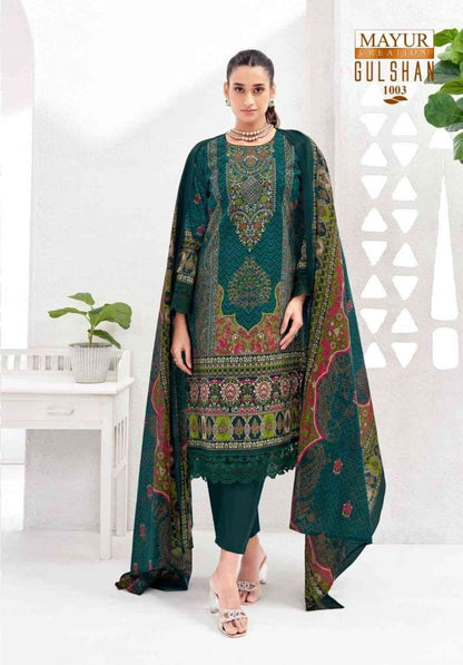 Gulshan Vol 1 Mayur Creation Lawn Cotton Karachi Readymade Suits Exporter India