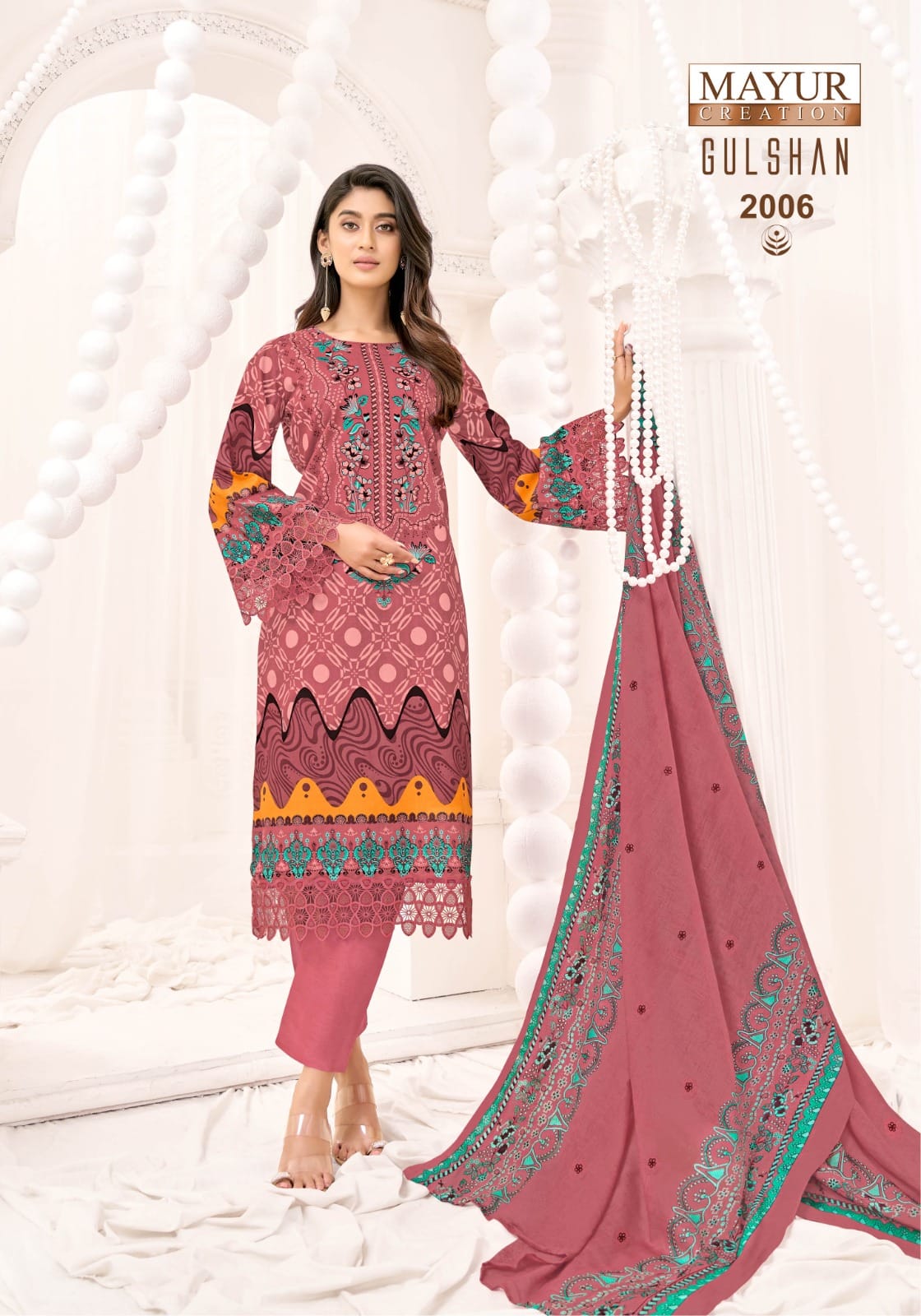 Gulshan Vol 2 Mayur Creation Lawn Cotton Karachi Salwar Suits Manufacturer Gujarat
