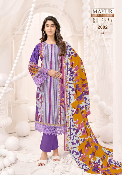 Gulshan Vol 2 Mayur Creation Lawn Cotton Karachi Salwar Suits Manufacturer Gujarat