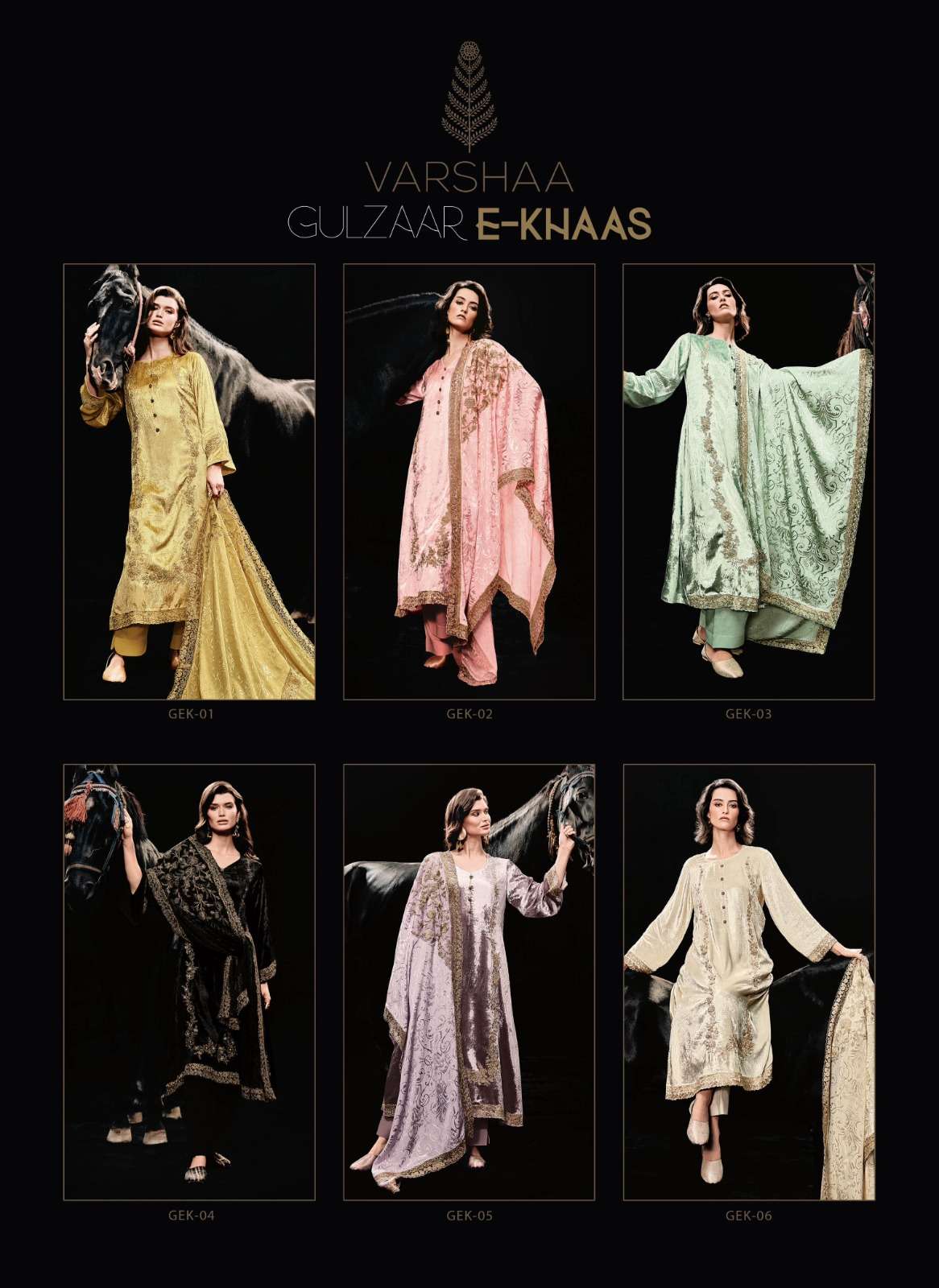 Gulzaar E Khaas Varsha Fashions Velvet Suits Wholesaler India